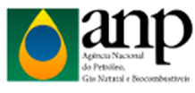 Logo da ANP: gota estilizada com as cores do Brasil e texto "Agência Nacional do Petróleo, Gás Natural e Biocombustíveis".