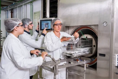 Alunos do Instituto Mauá de Tecnologia usam equipamento em laboratório de mecânica do campus